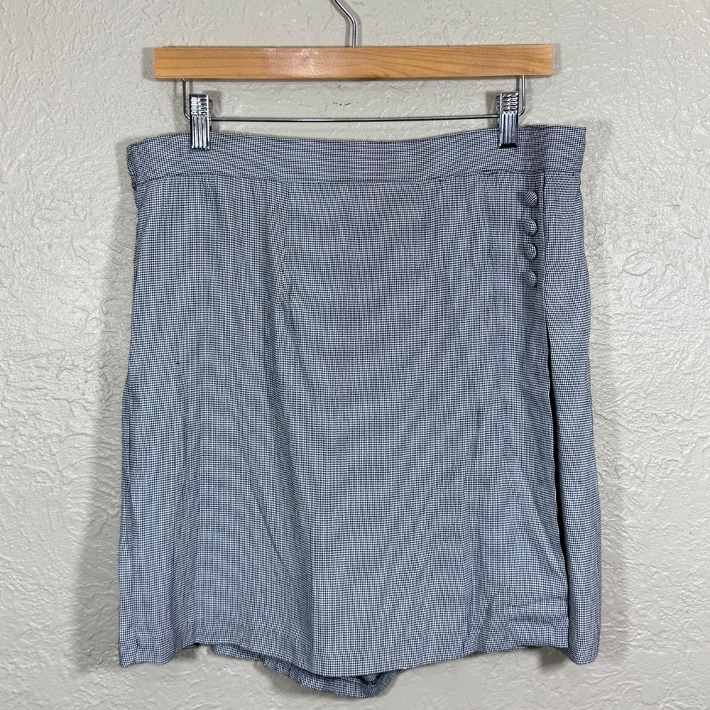 Vtg 90s Exposé Skort Skirt Gingham Check USA Made Fabric Buttons Y2K Grunge Boho